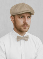 Naples Muted Beige Tweed Newsboy Cap - StudioSuits