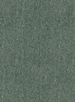 Naples Wide Herringbone Sage Green Tweed Suit - StudioSuits