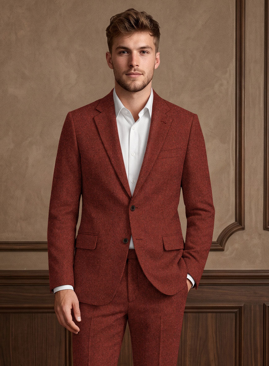 Naples Sundowner Rust Tweed Jacket - StudioSuits