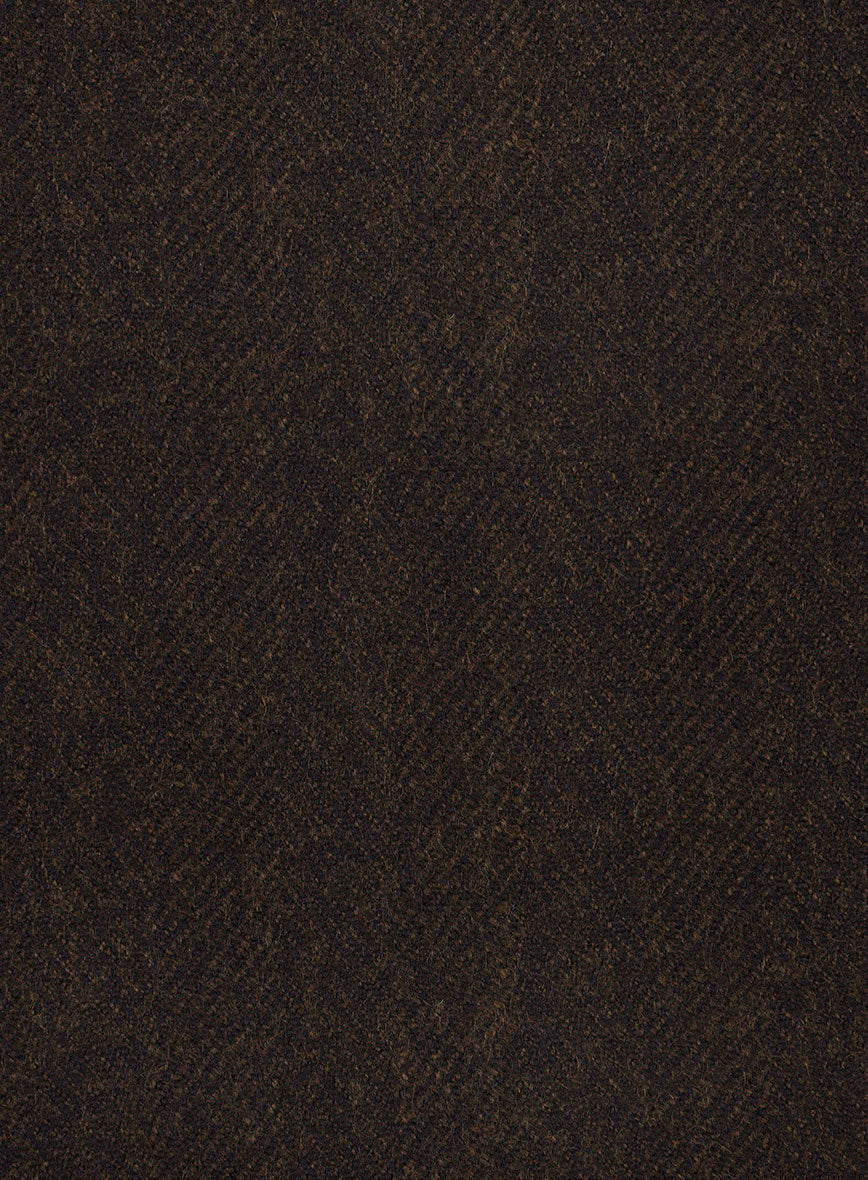 Naples Wide Herringbone Dark Brown Tweed Jacket - StudioSuits