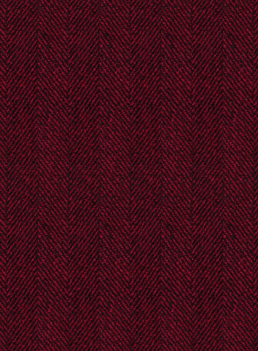 Naples wide Herringbone Mahogany Tweed Jacket - StudioSuits