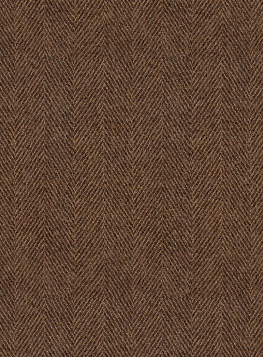 Naples wide Herringbone Tan Tweed Suit - StudioSuits