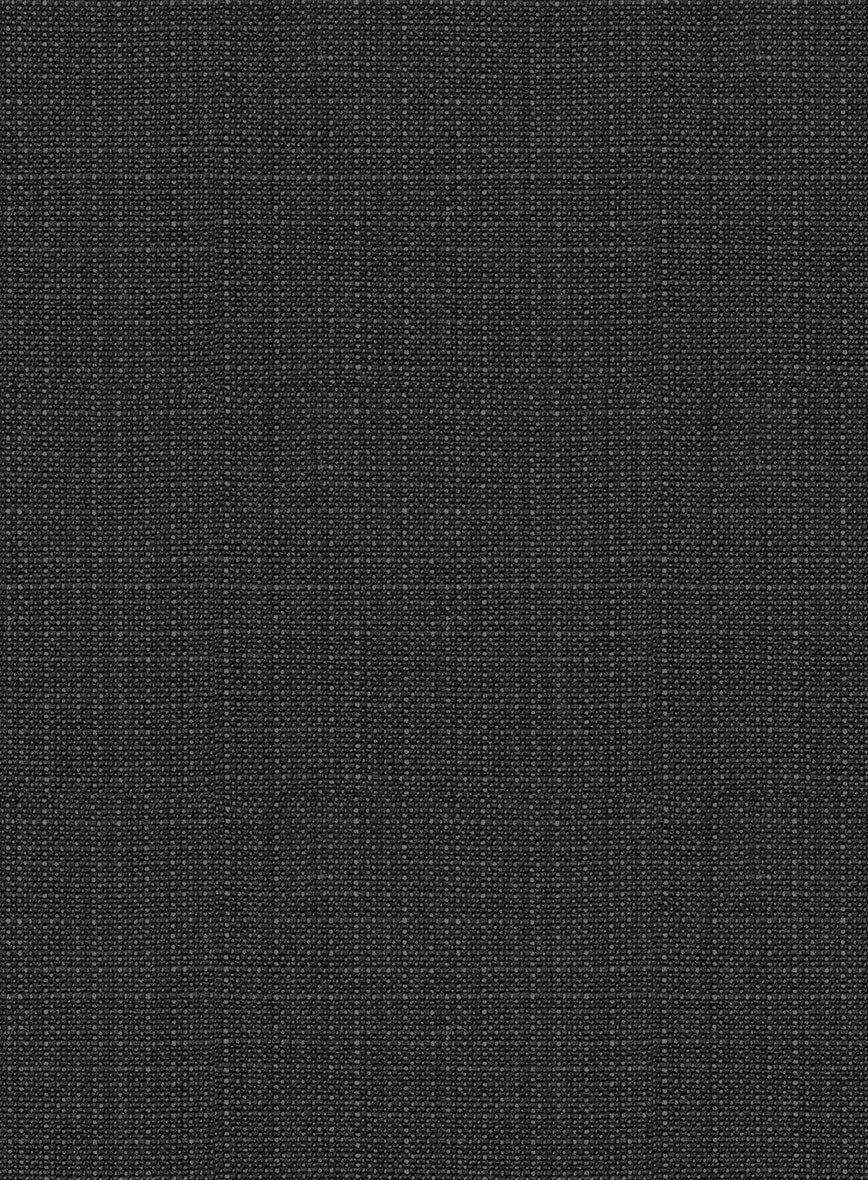Napolean Bob Weave Charcoal Wool Highland Trousers - StudioSuits