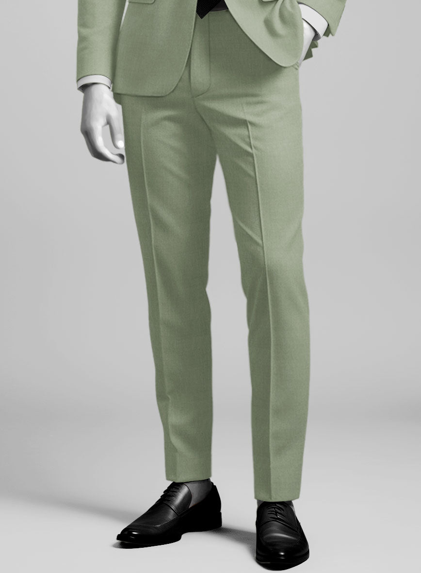 Napolean Cadet Green Wool Pants - StudioSuits