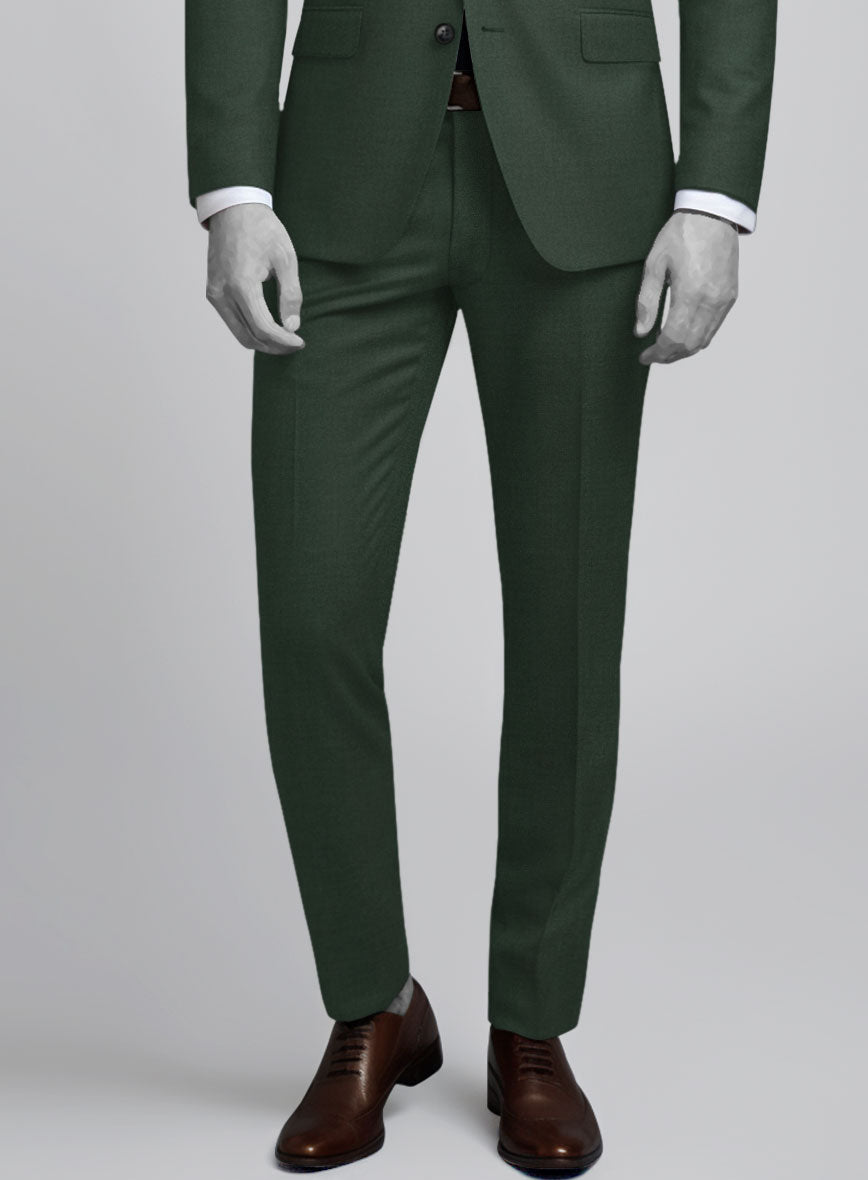 Napolean Green Wool Pants - StudioSuits