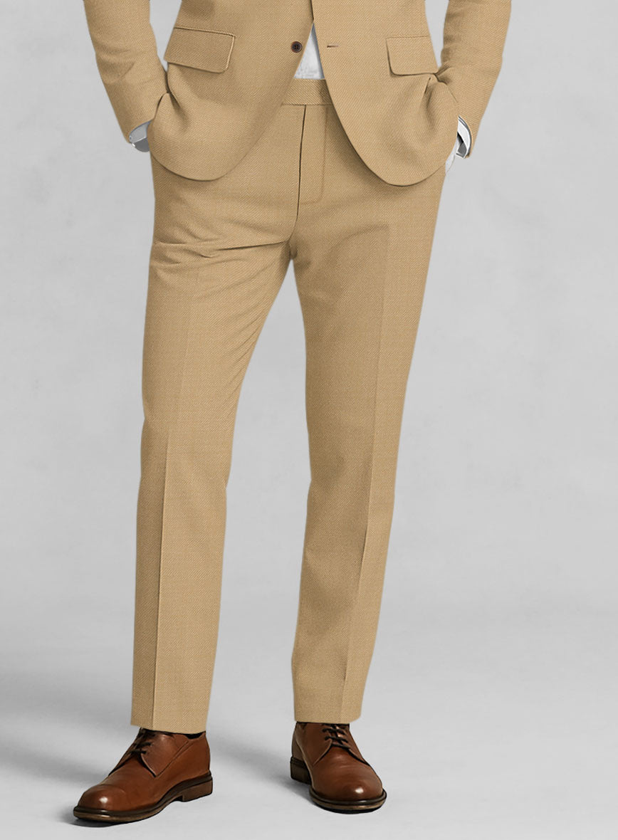 Napolean Stretch Dark Khaki Wool Pants - StudioSuits