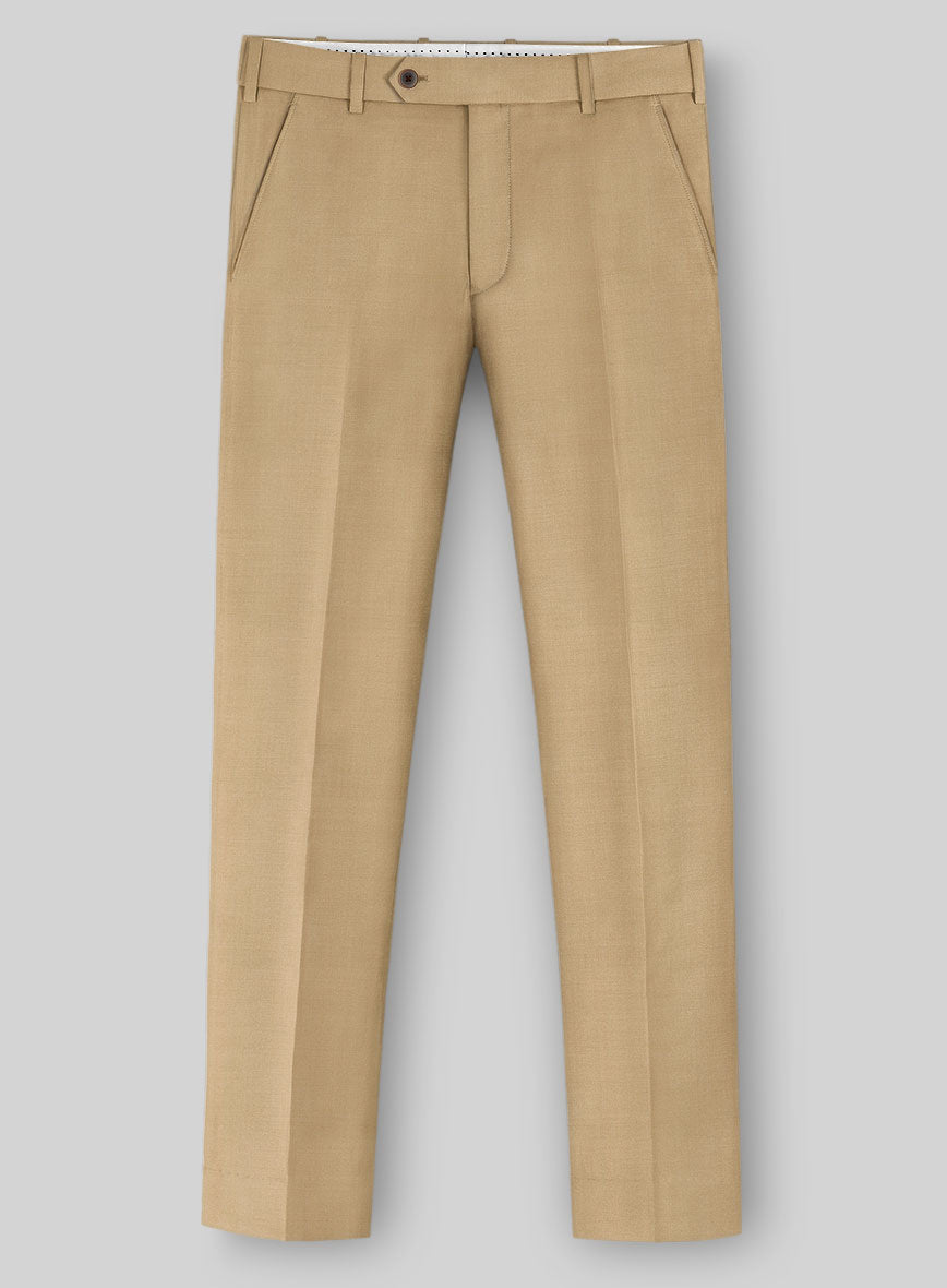 Napolean Stretch Dark Khaki Wool Pants - StudioSuits
