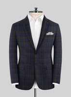 Reda Adlis Blue Checks Wool Jacket - StudioSuits