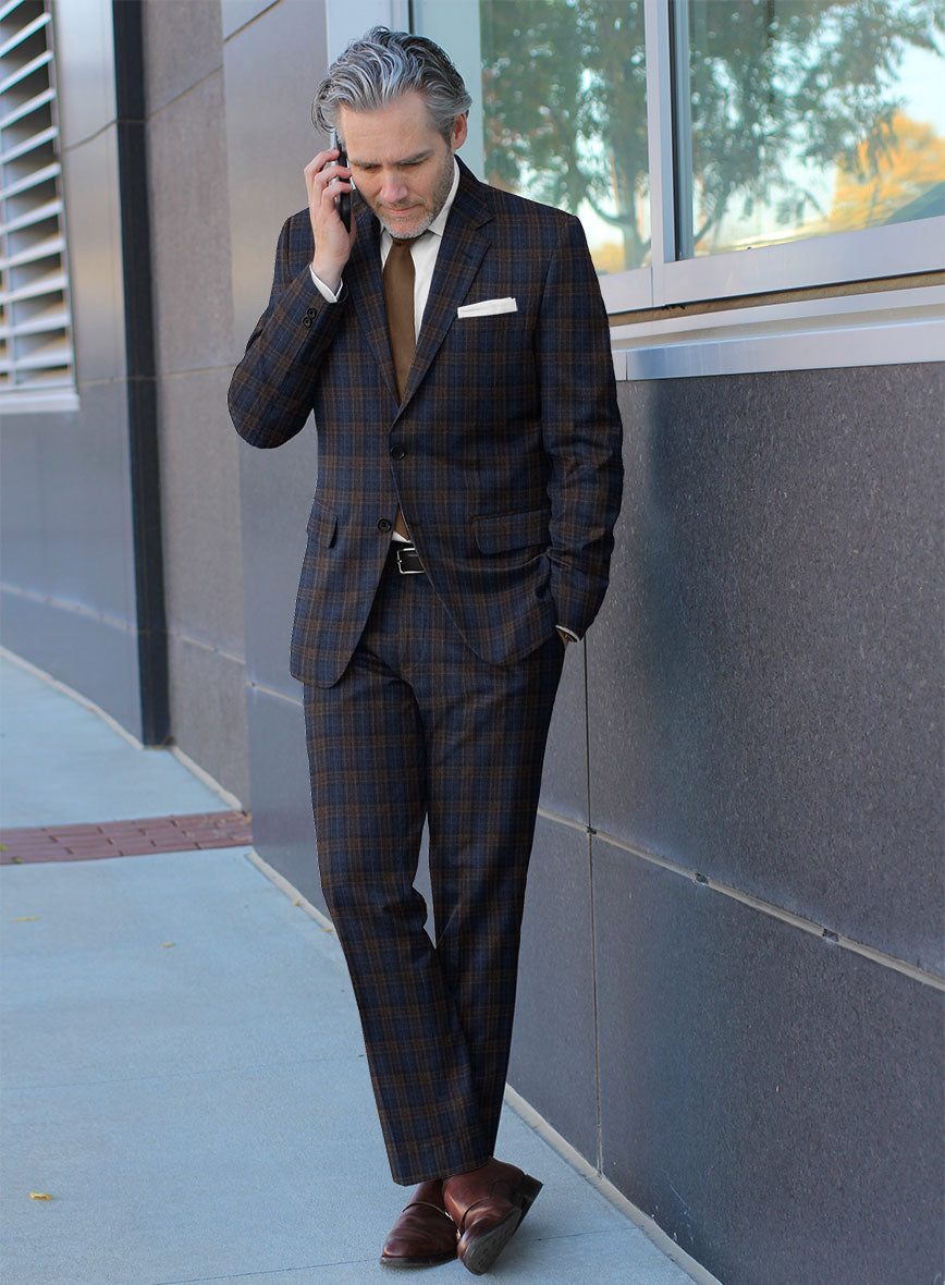 Reda Adlis Blue Checks Wool Suit - StudioSuits