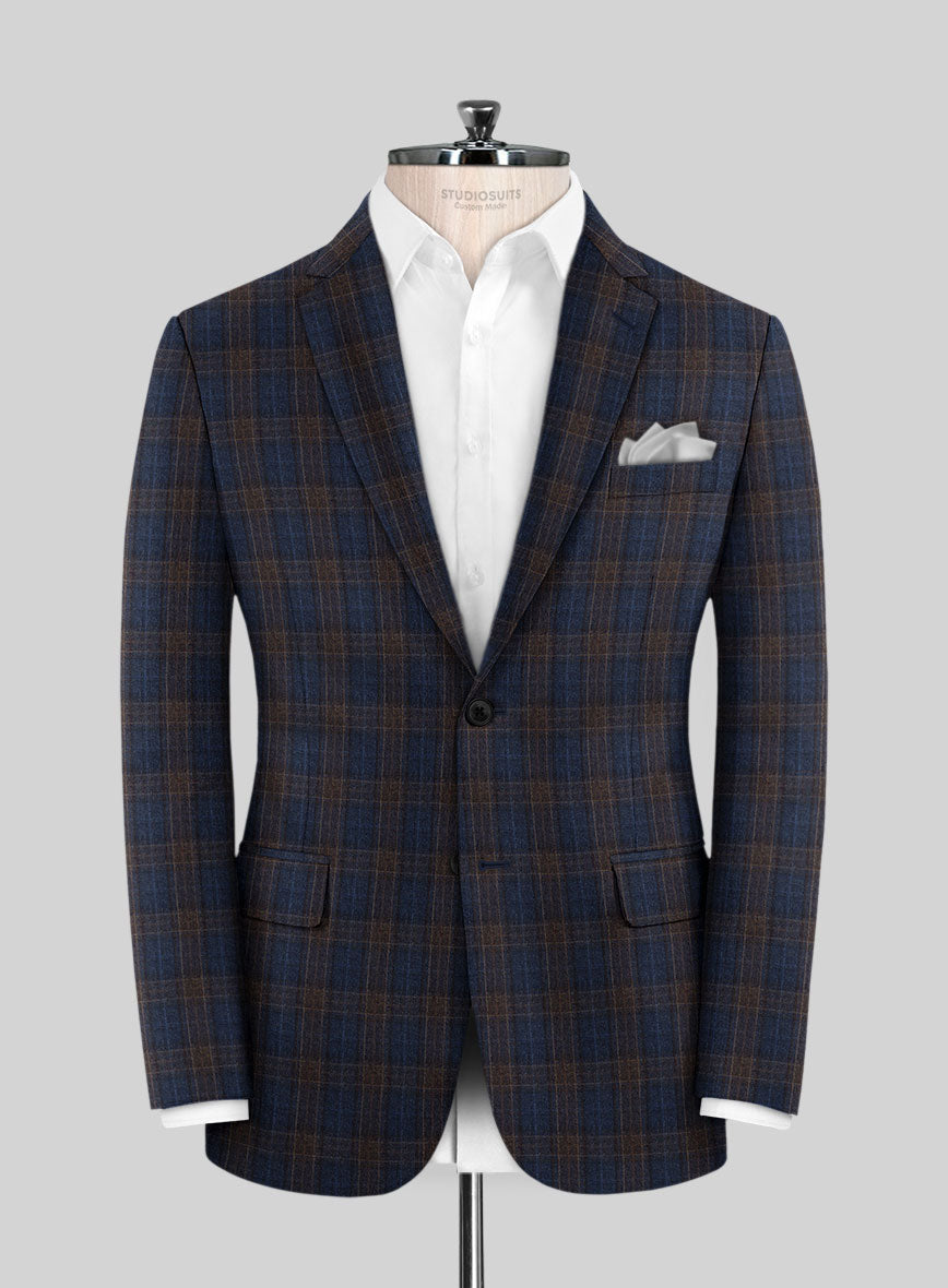 Reda Adlis Blue Checks Wool Suit - StudioSuits