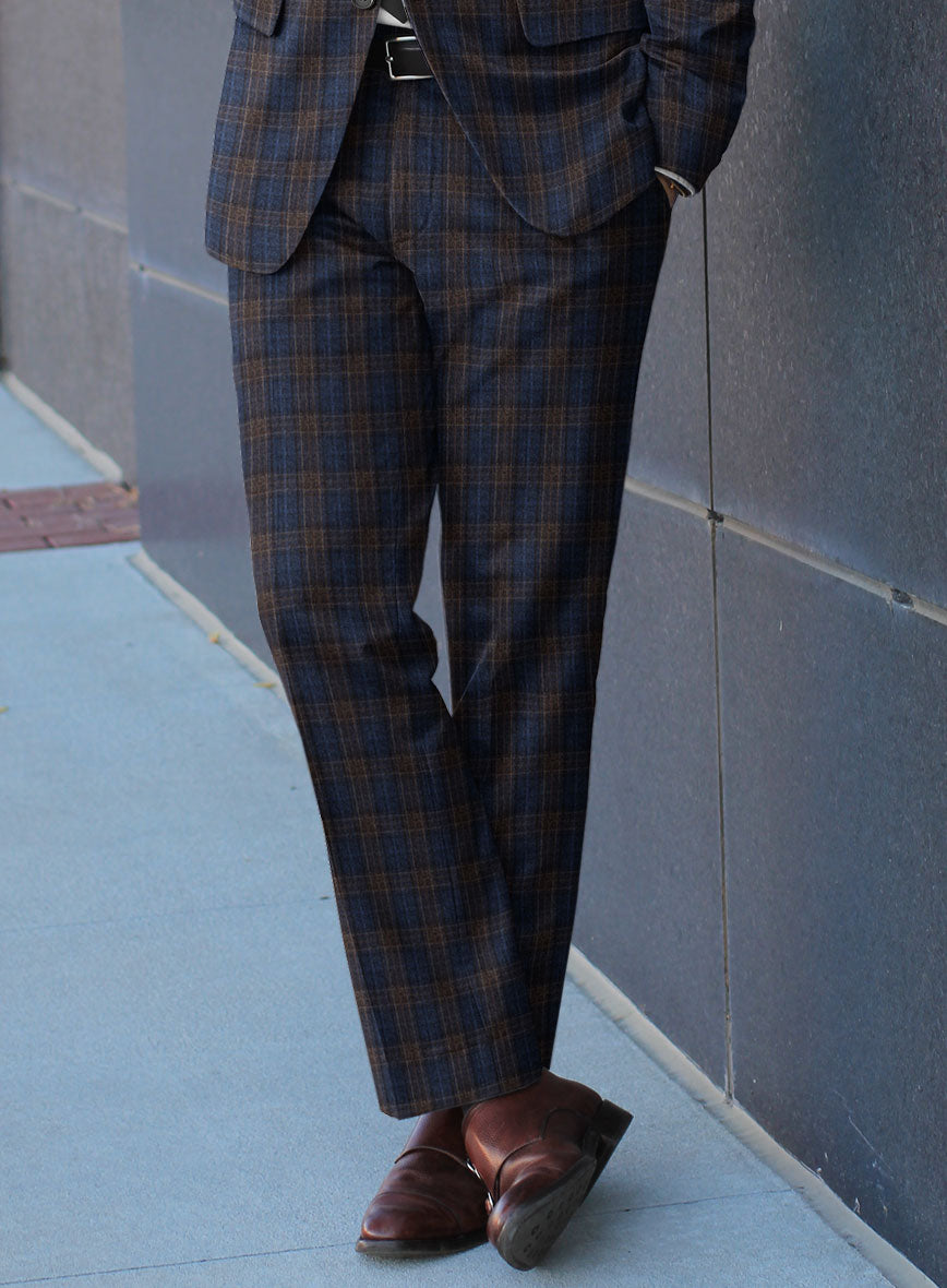 Reda Adlis Blue Checks Wool Suit - StudioSuits