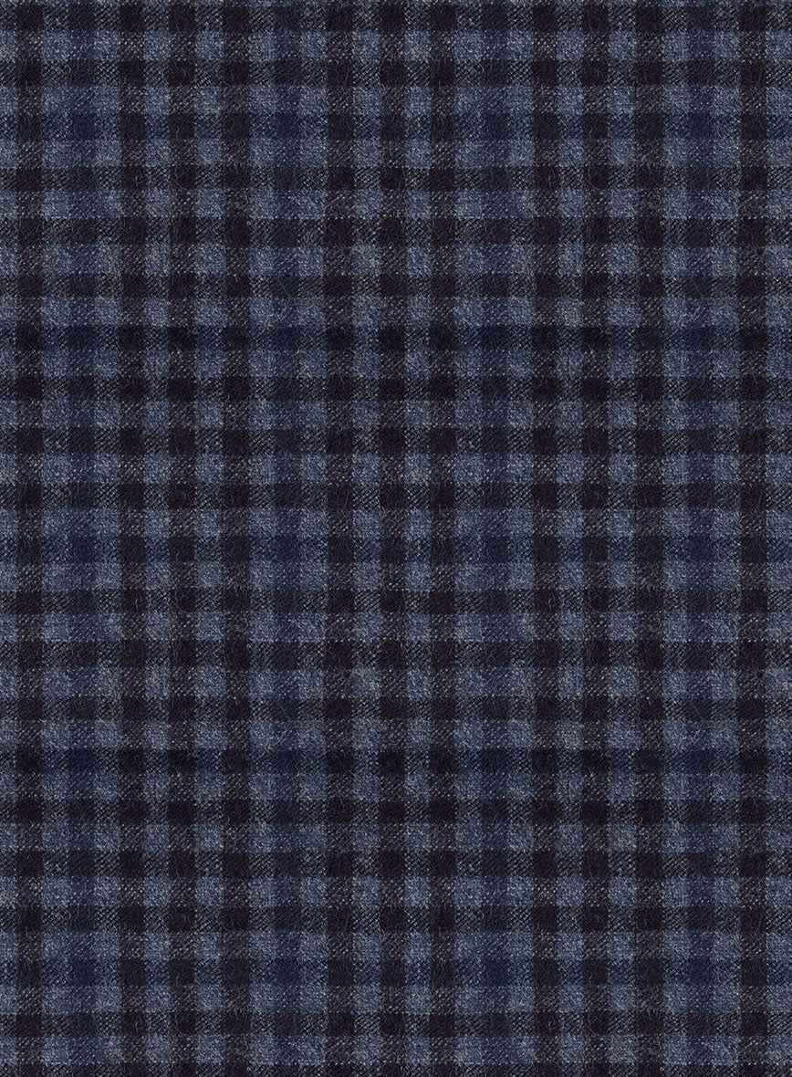 Reda Baez Blue Checks Wool Jacket - StudioSuits