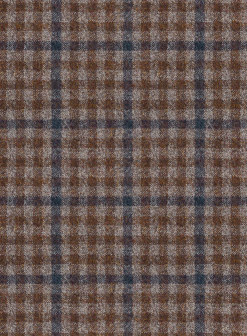 Reda Baez Brown Checks Wool Suit - StudioSuits