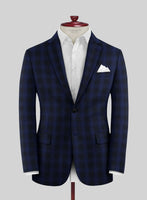 Reda Ballio Blue Checks Wool Jacket - StudioSuits