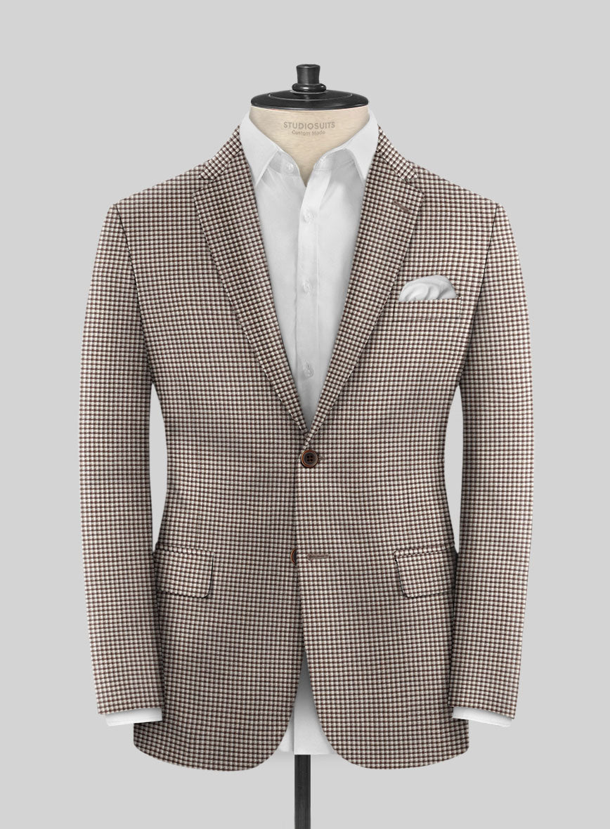 Reda Beltra Brown Checks Wool Suit - StudioSuits