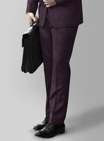 Reda Dark Wine Checks Wool Suit - StudioSuits