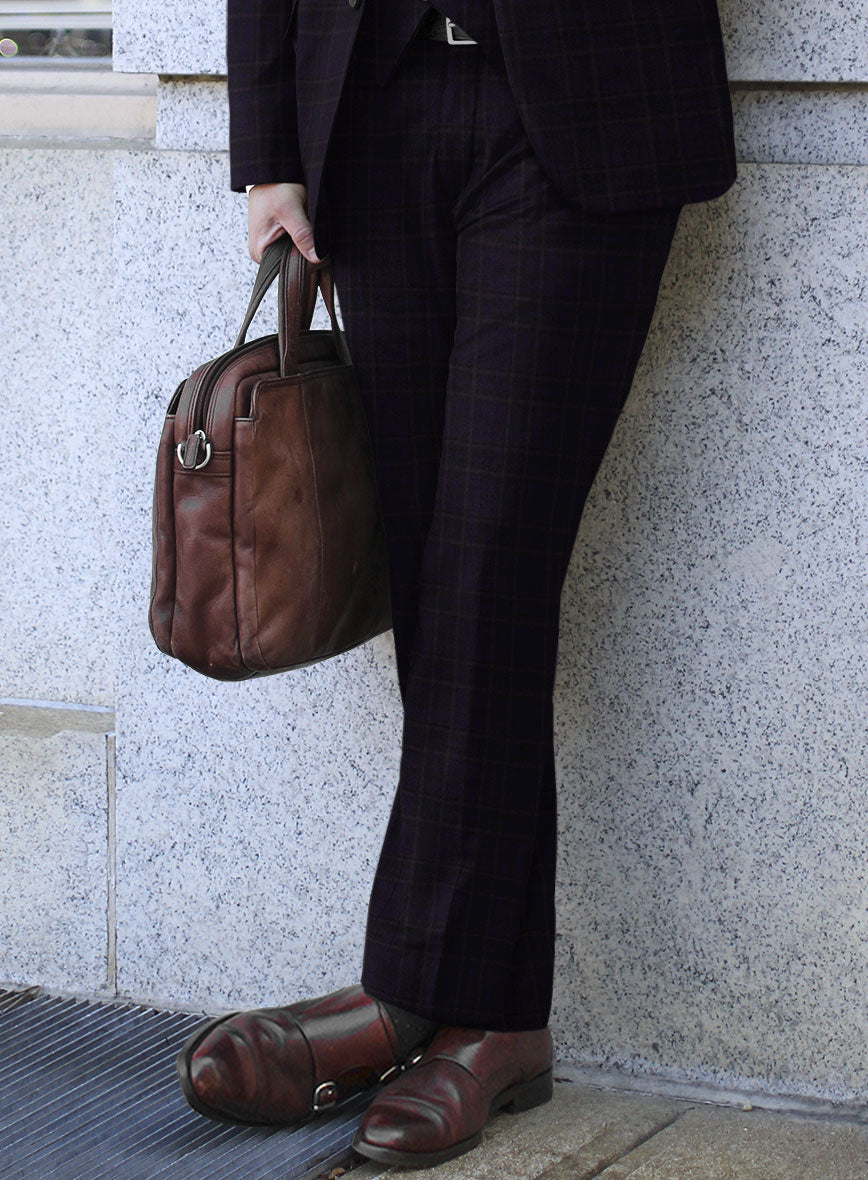 Reda Eralto Purple Checks Wool Suit - StudioSuits
