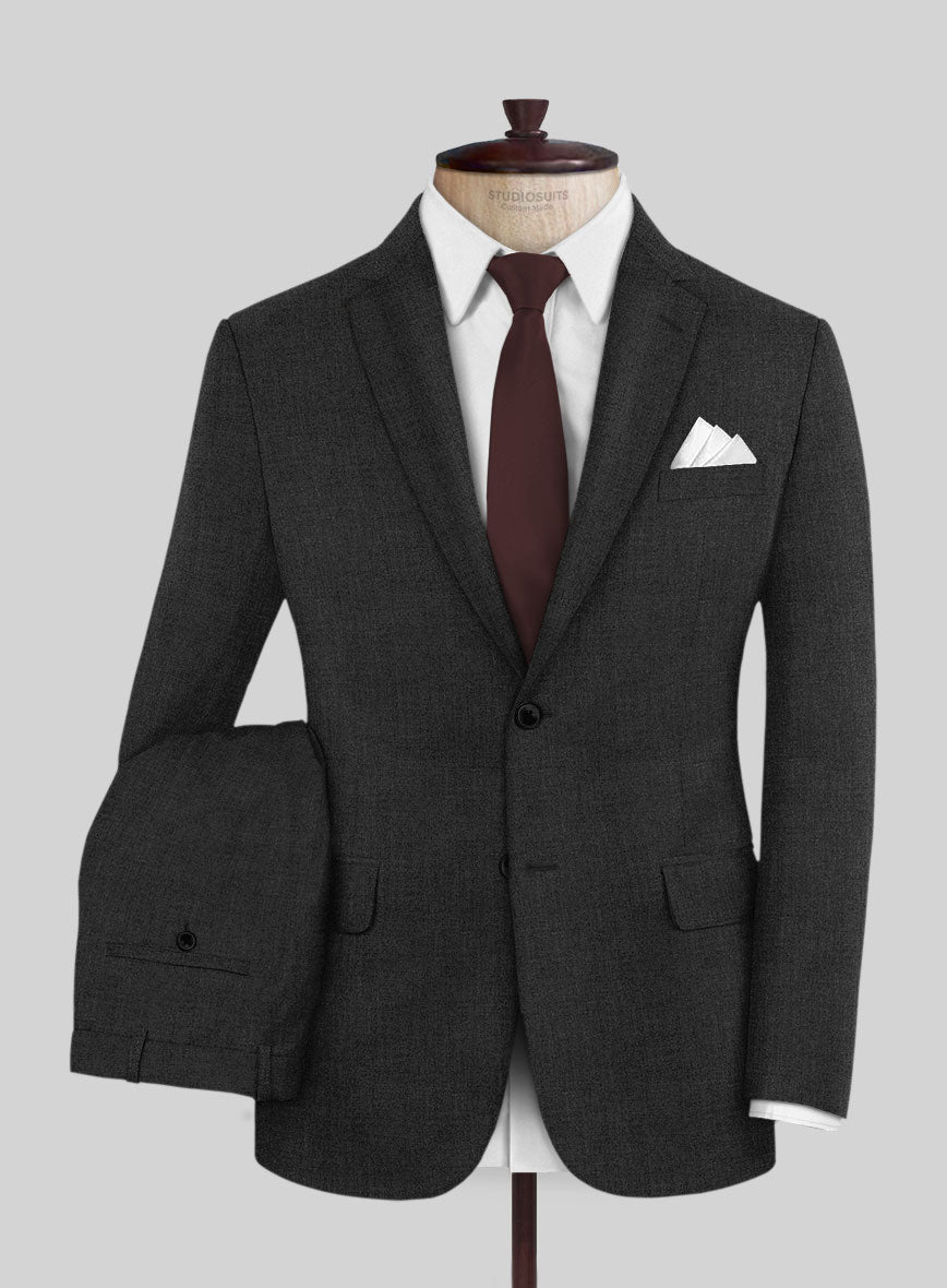 Reda Flexo Charcoal Wool Suit - StudioSuits