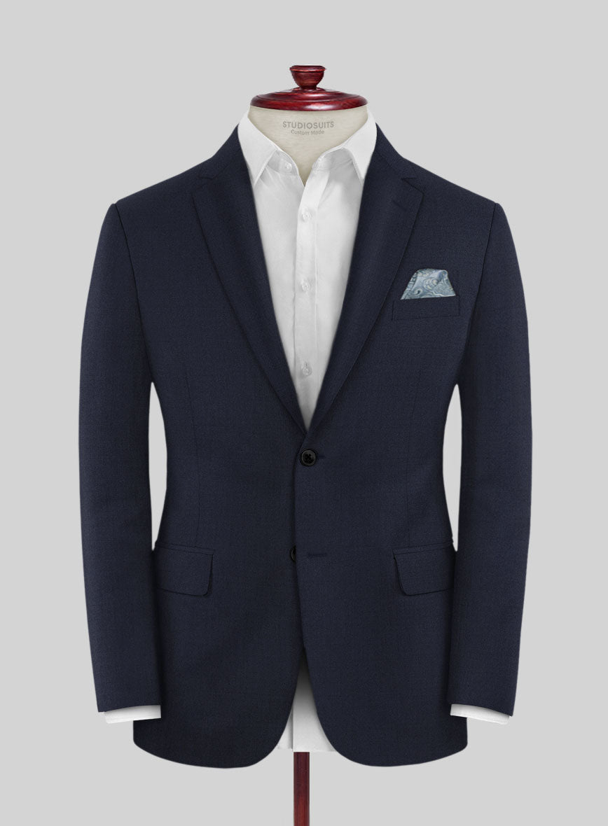 Reda Flexo Dark Midnight Blue Wool Jacket - StudioSuits