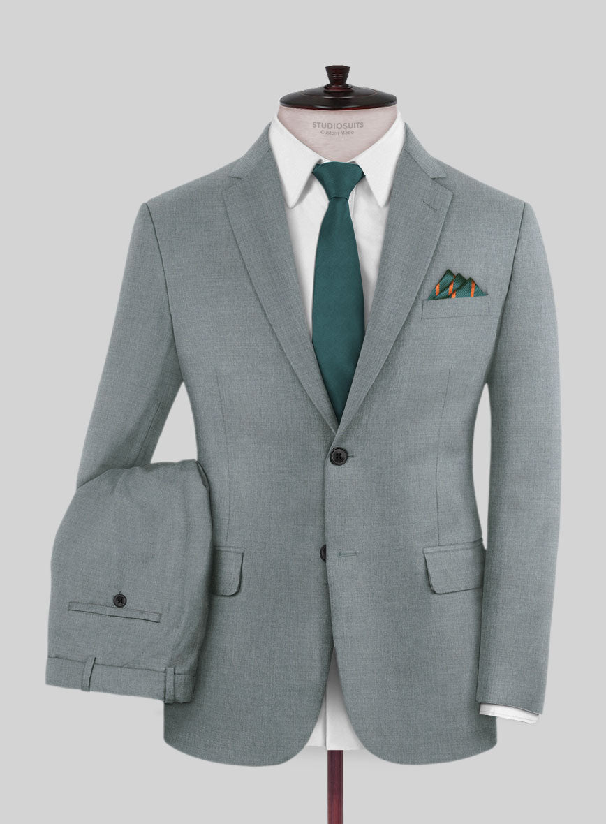 Reda Flexo Gray Blue Wool Suit - StudioSuits