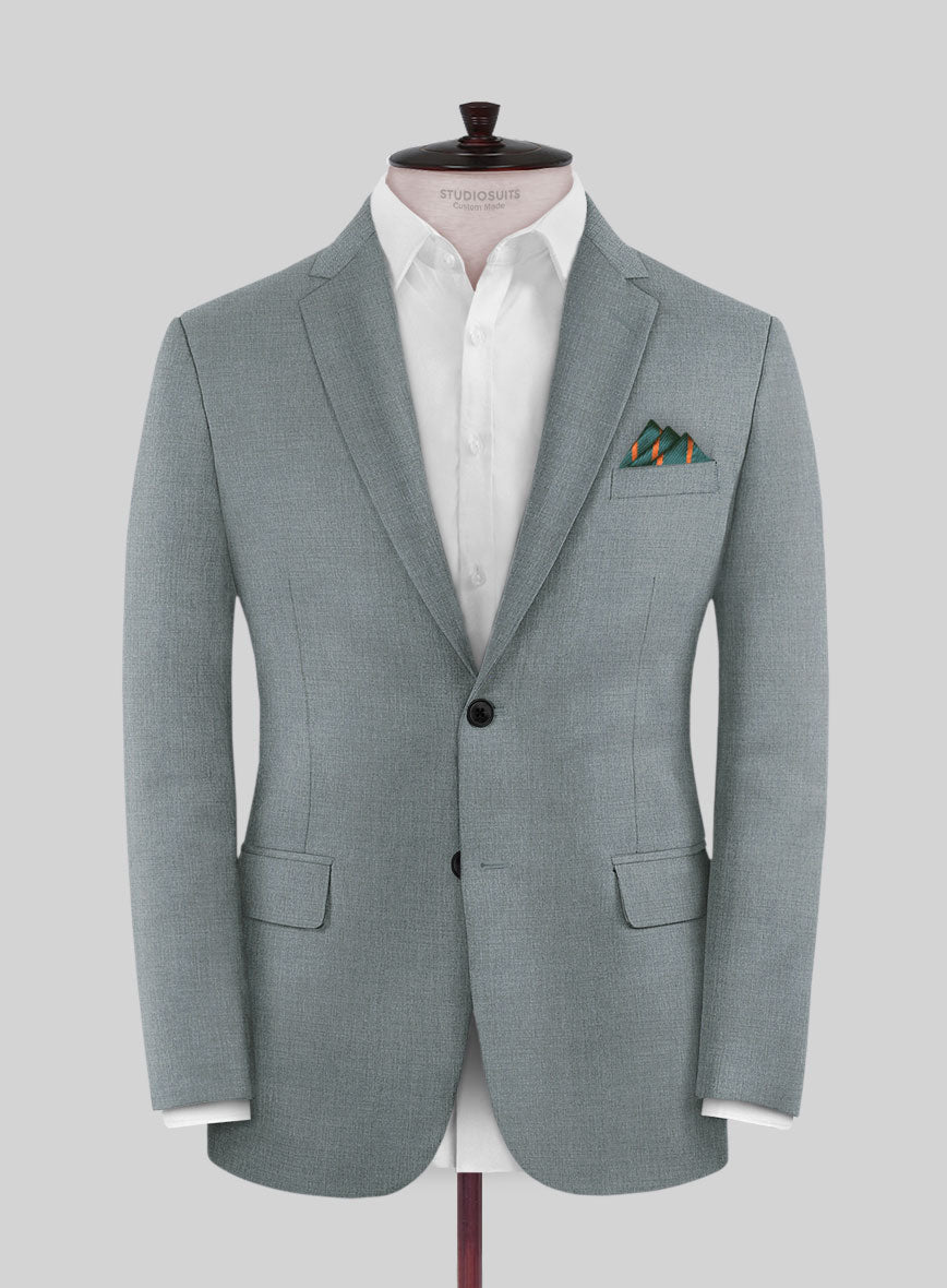 Reda Flexo Gray Blue Wool Suit - StudioSuits