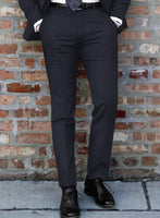 Reda Flexo Navy Blue Wool Pants - StudioSuits