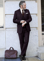 Reda Floura Maroon Wool Suit - StudioSuits