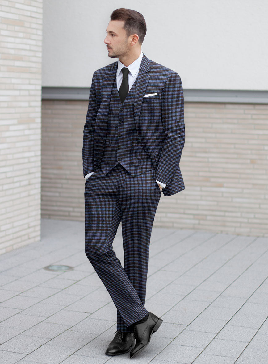 Reda Izasmo Blue Checks Wool Suit - StudioSuits