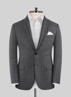 Reda Jeromi Gray Checks Wool Suit - StudioSuits