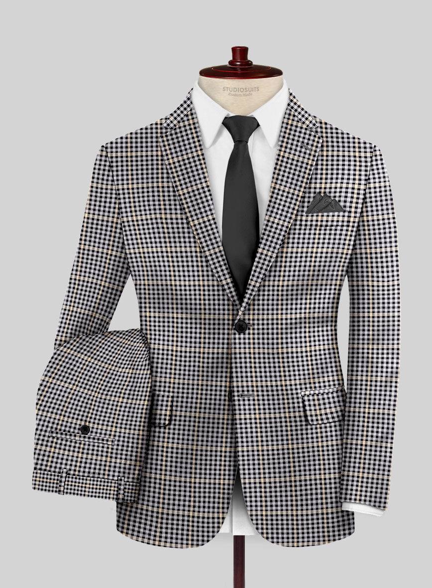 Reda Matio Black Checks Wool Suit - StudioSuits