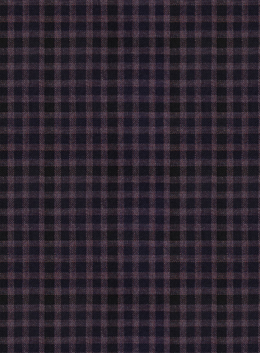 Reda Matio Purple Checks Wool Jacket - StudioSuits