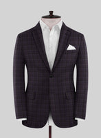 Reda Matio Purple Checks Wool Jacket - StudioSuits