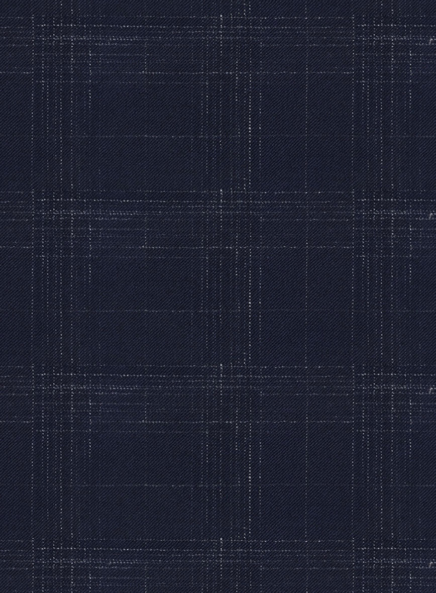 Reda Xime Blue Checks Wool Jacket - StudioSuits