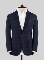 Reda Xime Blue Checks Wool Jacket - StudioSuits