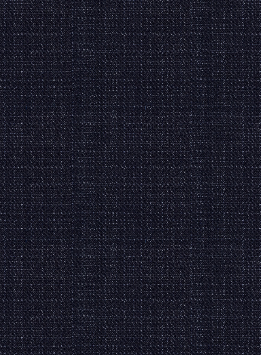 Reda Zeno Blue Checks Wool Jacket - StudioSuits