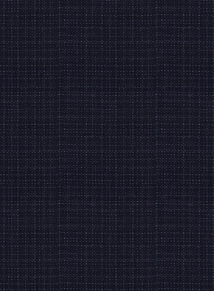Reda Zeno Blue Checks Wool Jacket - StudioSuits