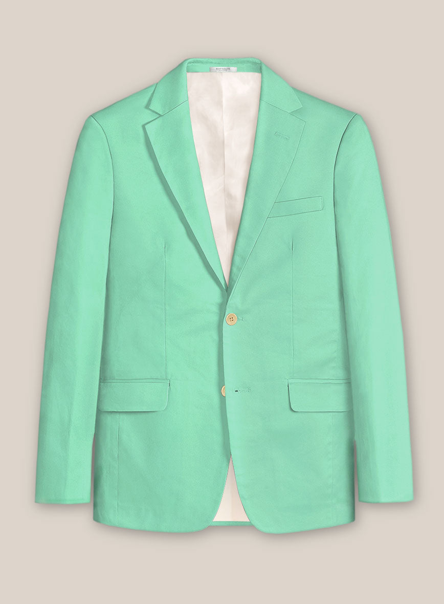 Scabal Pastel Green Cotton Stretch Jacket - StudioSuits