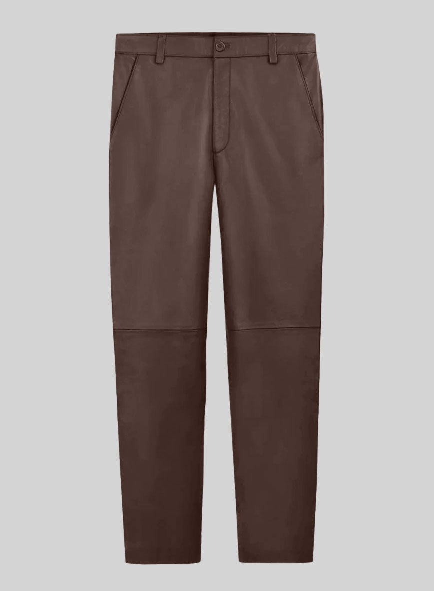 Scottish Brown Lambskin Leather Suit - StudioSuits