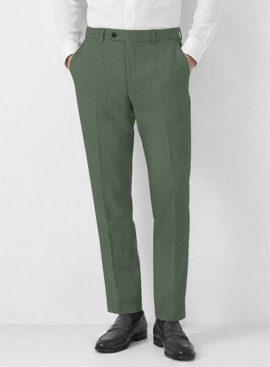 Solbiati Art Du Lin Sage Green Linen Suit - StudioSuits