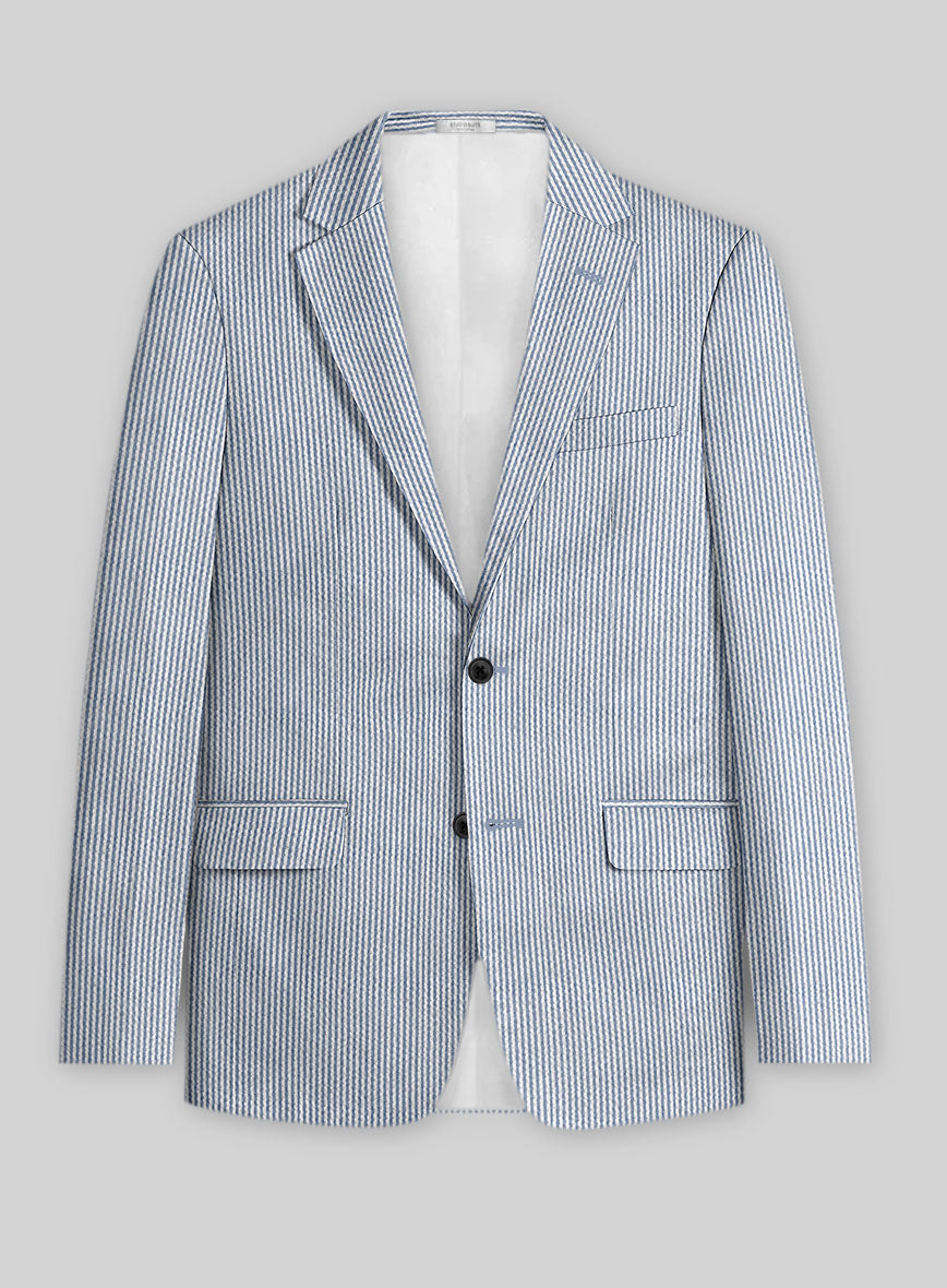Solbiati Light Blue Seersucker Suit - StudioSuits