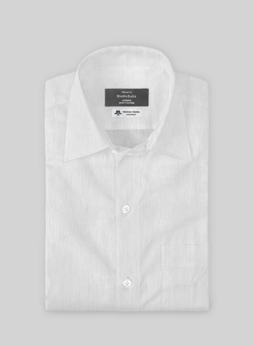 Thomas Mason Ash Gray Shirt - StudioSuits