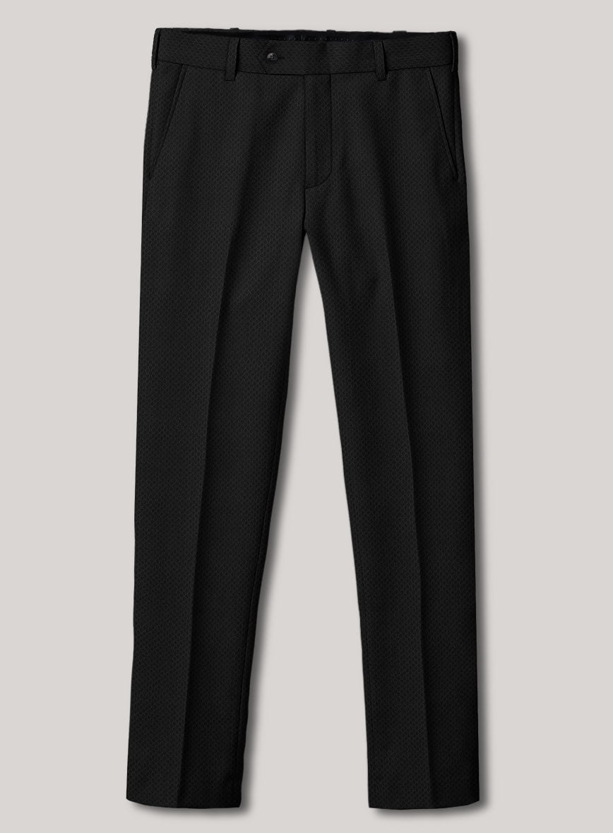VBC Perennial Black Diamond Weave Wool Pants - StudioSuits