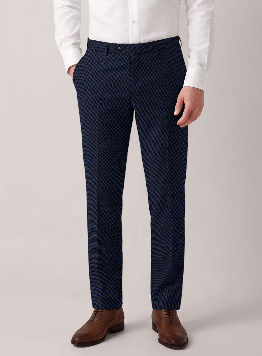 VBC Perennial Ciel Blue Birdseye Wool Pants - StudioSuits
