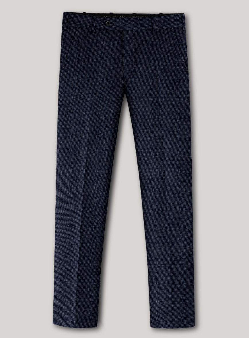VBC Perennial Ciel Blue Birdseye Wool Pants - StudioSuits