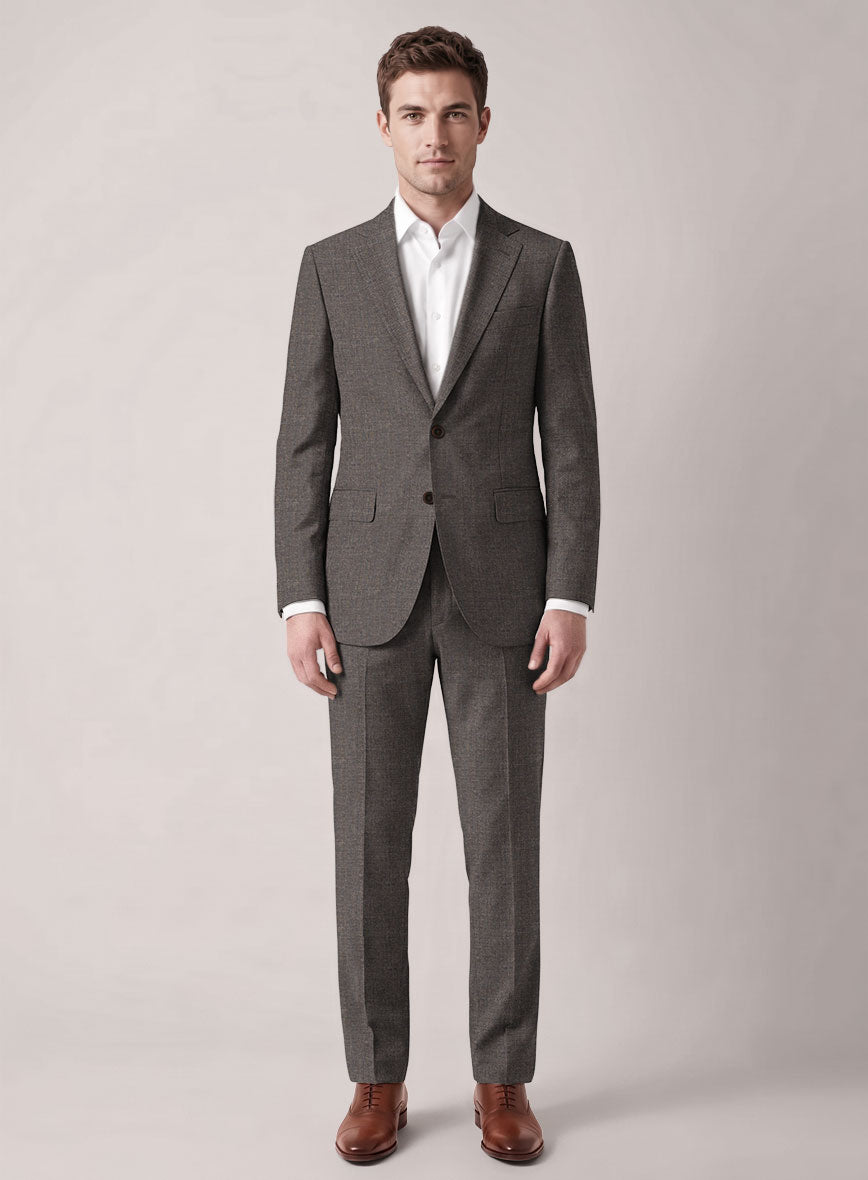 VBC Perennial Cocoa Ash Gray Wool Suit - StudioSuits