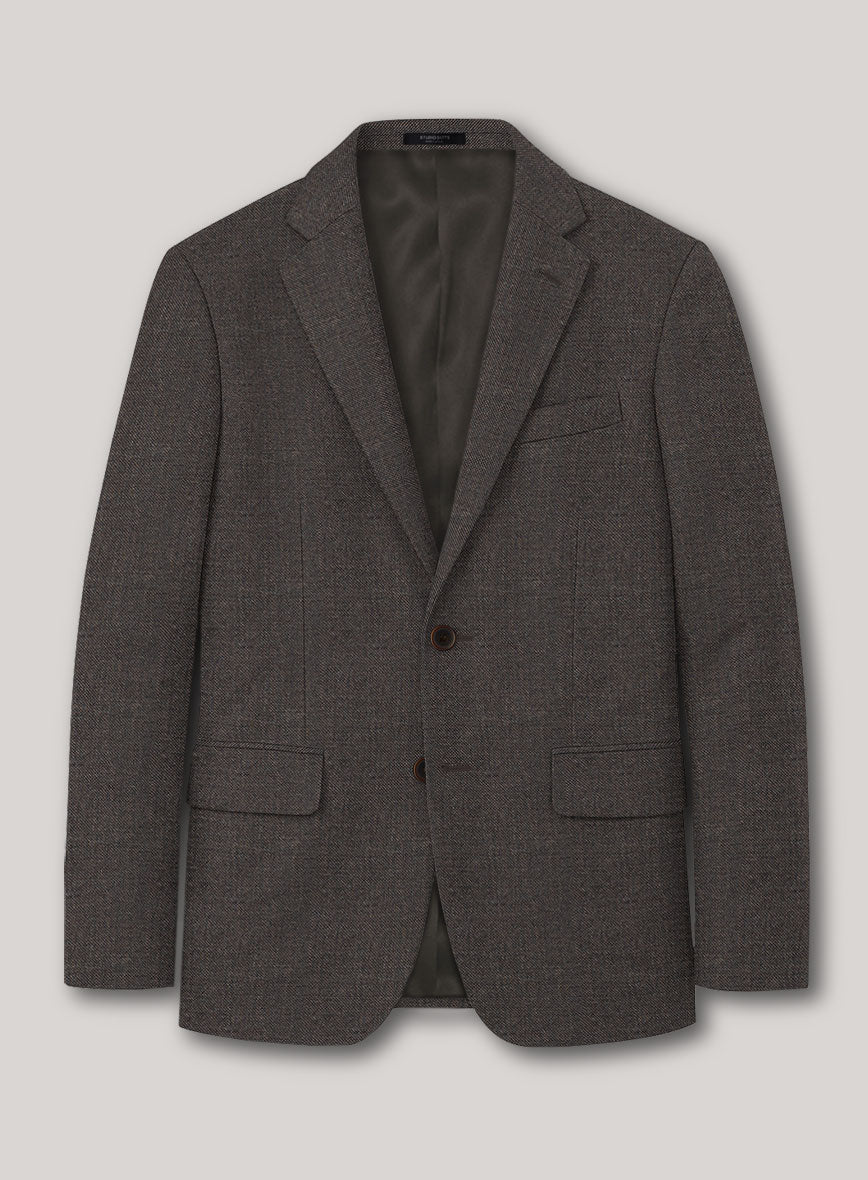 VBC Perennial Cocoa Ash Gray Wool Jacket - StudioSuits