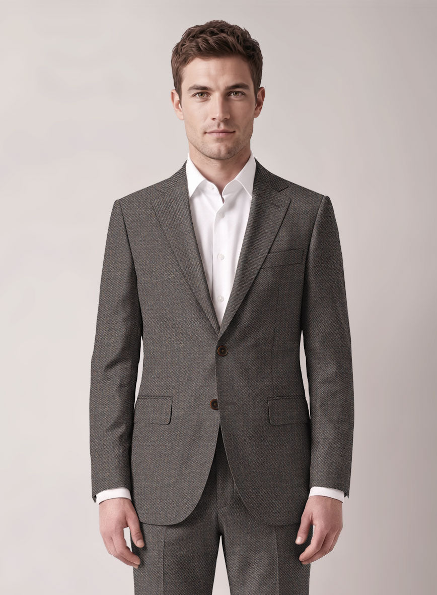 VBC Perennial Cocoa Ash Gray Wool Jacket - StudioSuits