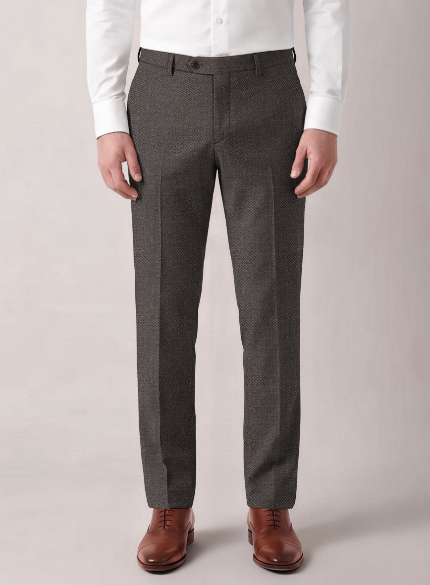 VBC Perennial Cocoa Ash Gray Wool Pants - StudioSuits