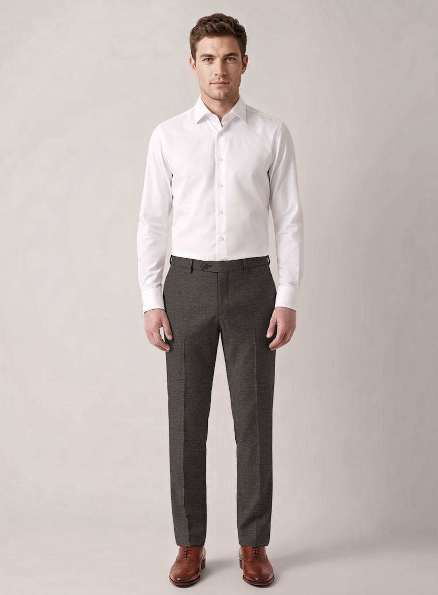 VBC Perennial Cocoa Ash Gray Wool Pants - StudioSuits