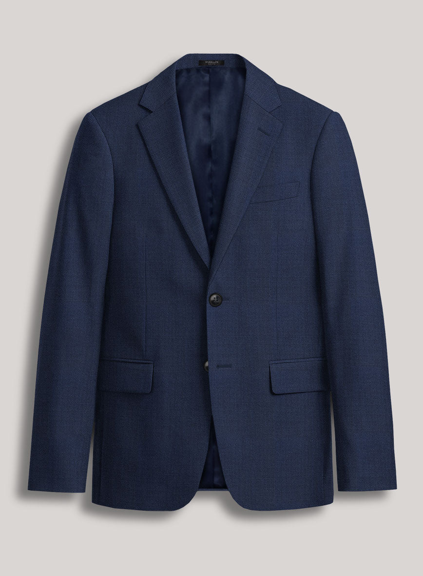 VBC Perennial Como Blue Wool Jacket - StudioSuits